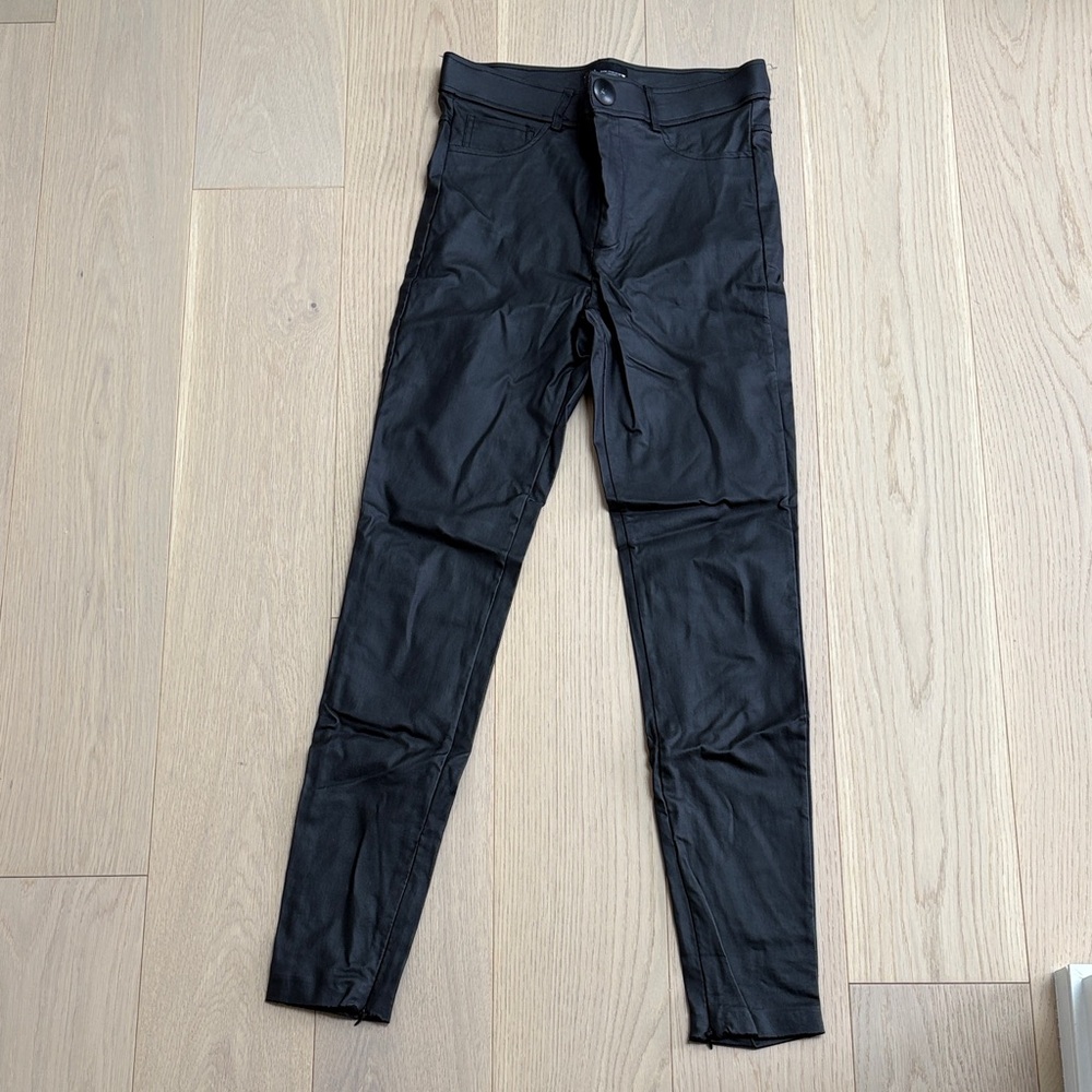 Zara Black Faux Leather Pants